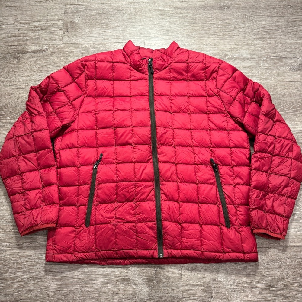 Bass‎ Propel Puffer Jacket Mens XL Red Nylon Down Fill Quilted Winter Coat Warm